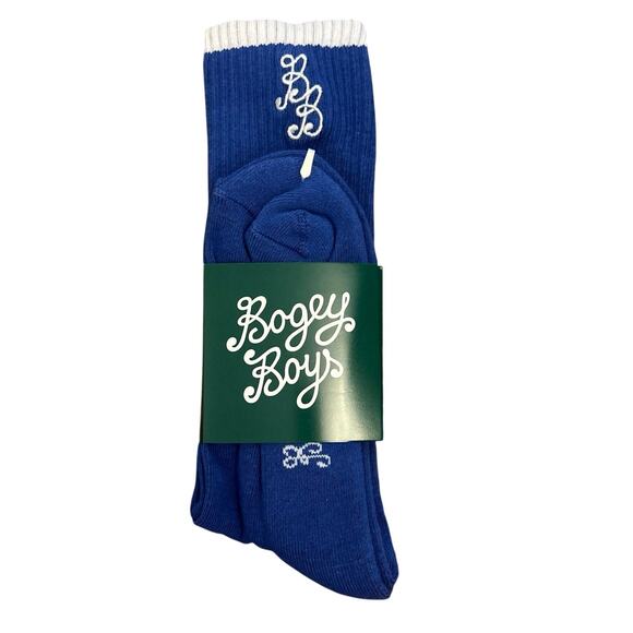 NWT Bogey Boys by Macklemore Essential Long Crew Sock in Blue Men’s Size 9-12 - Picture 3 of 5